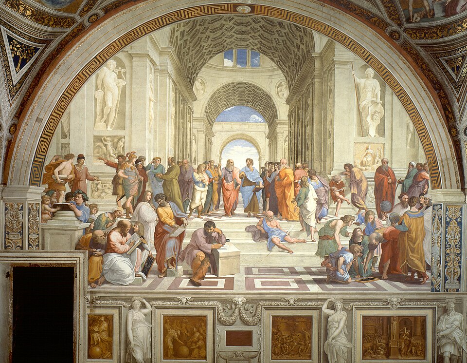Raphael's The School of Athens: philosophers debating in public